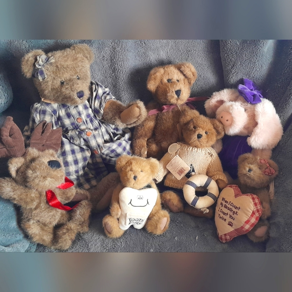BOYD'S BEARS PIG MOOSE plus mixed LOT bundle x7